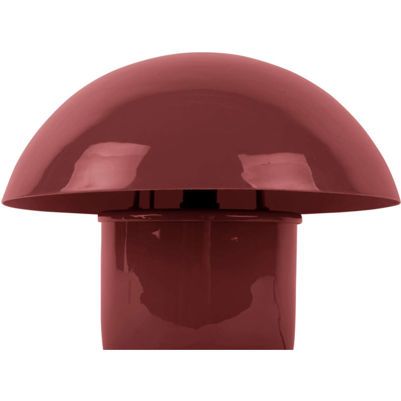 Lampe champignon rouge ocre en fer...