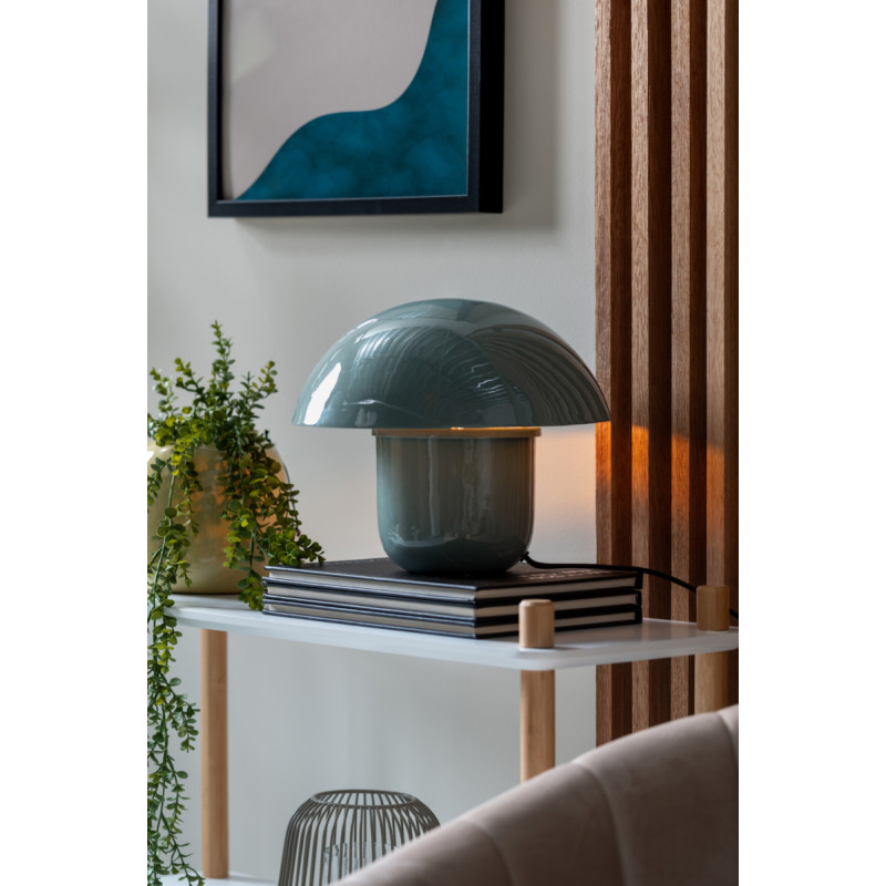 Lampe champignon bleu clair en fer...
