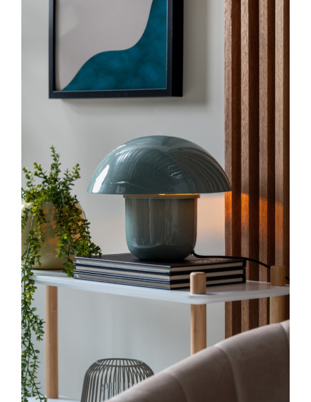 Lampe champignon bleu clair en fer émaillé Fat Mushroom