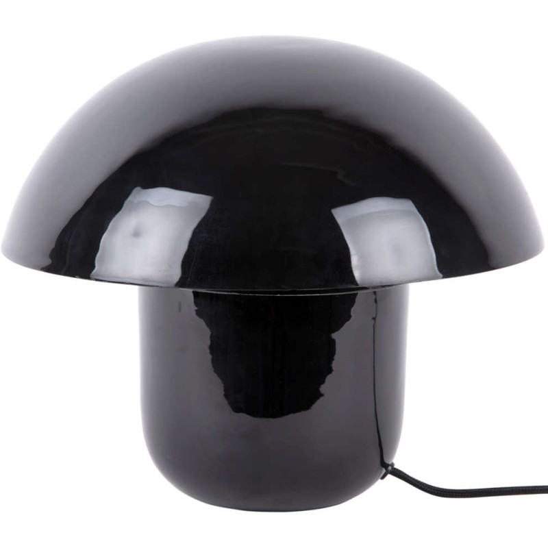 Lampe champignon noire en fer émaillé...