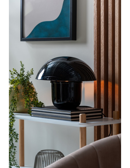 Lampe champignon noire en fer émaillé Fat Mushroom