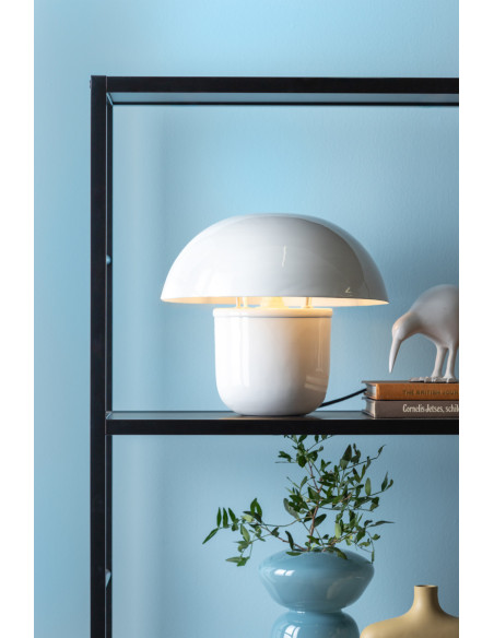Lampe champignon blanche en métal émaillé Fat Mushroom