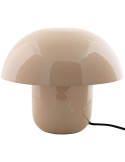 Lampe champignon marron doux en fer émaillé 29 cm Fat Mushroom