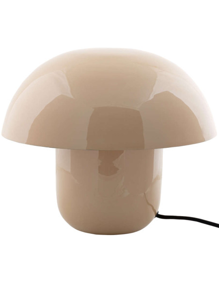 Lampe champignon marron doux en fer émaillé 29 cm Fat Mushroom