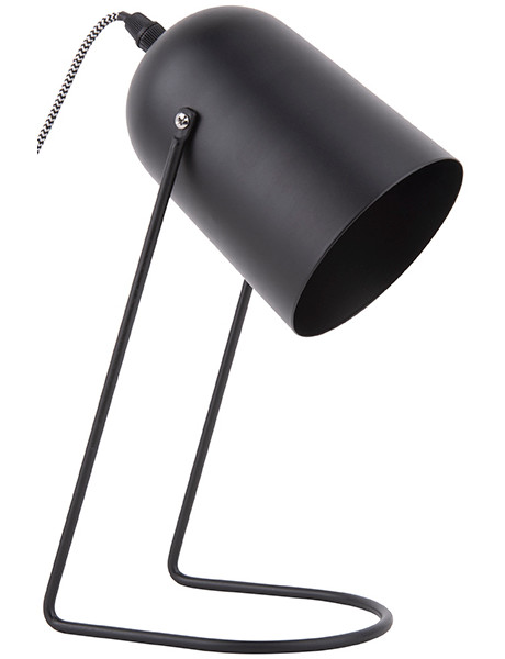 Lampe de bureau noire en fer 30 cm Enchant