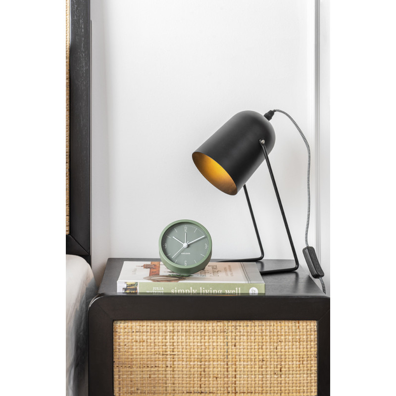 Lampe de bureau noire en fer 30 cm...
