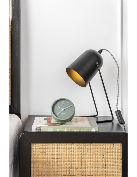 Lampe de bureau noire en fer 30 cm Enchant