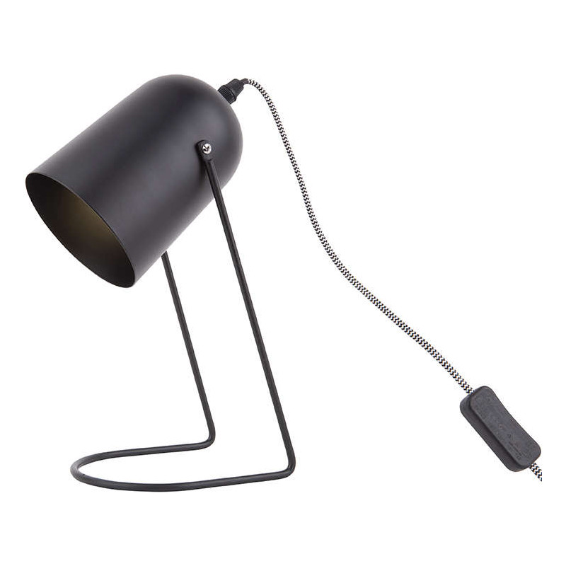 Lampe de bureau noire en fer 30 cm...