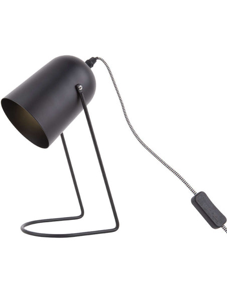 Lampe de bureau noire en fer 30 cm Enchant