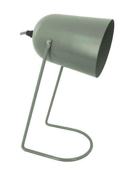 Lampe de bureau vert jade grisé en fer 30 cm Enchant