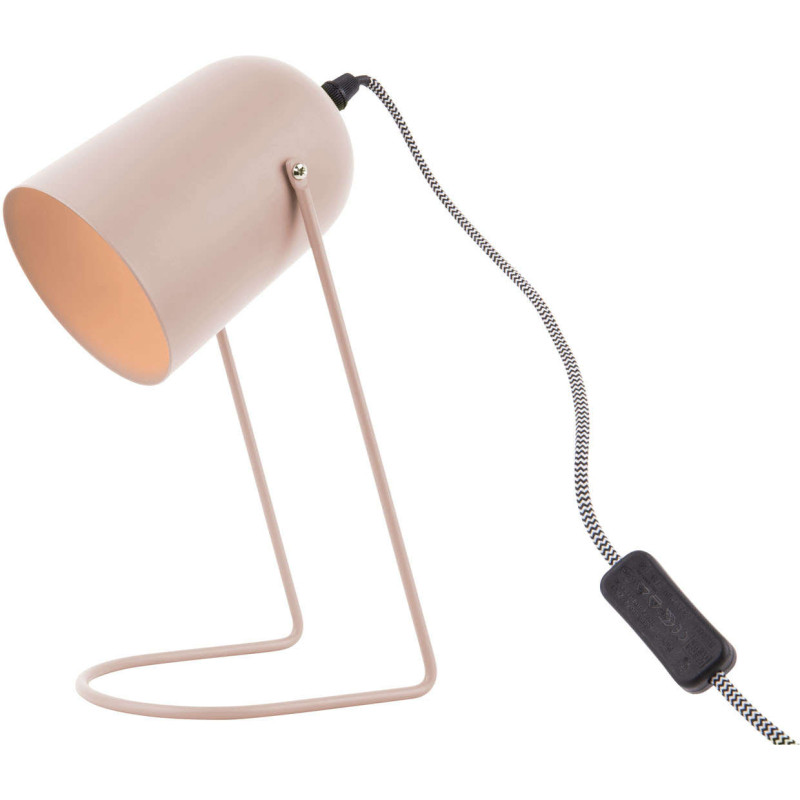 Lampe de bureau rose poudré métal 30...