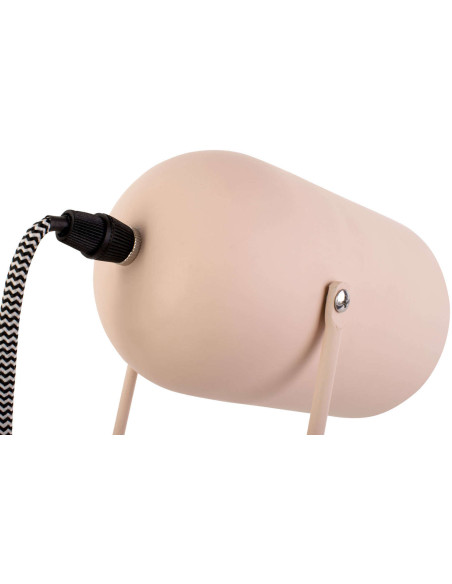 Lampe de bureau rose poudré métal 30 cm Enchant
