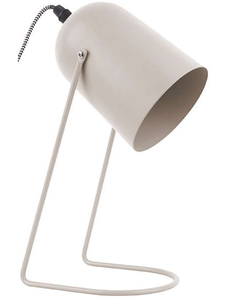 Lampe de bureau taupe métal 30 cm Enchant