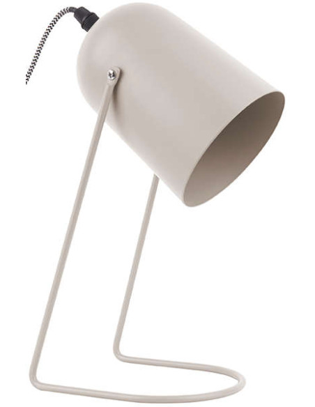 Lampe de bureau taupe métal 30 cm Enchant
