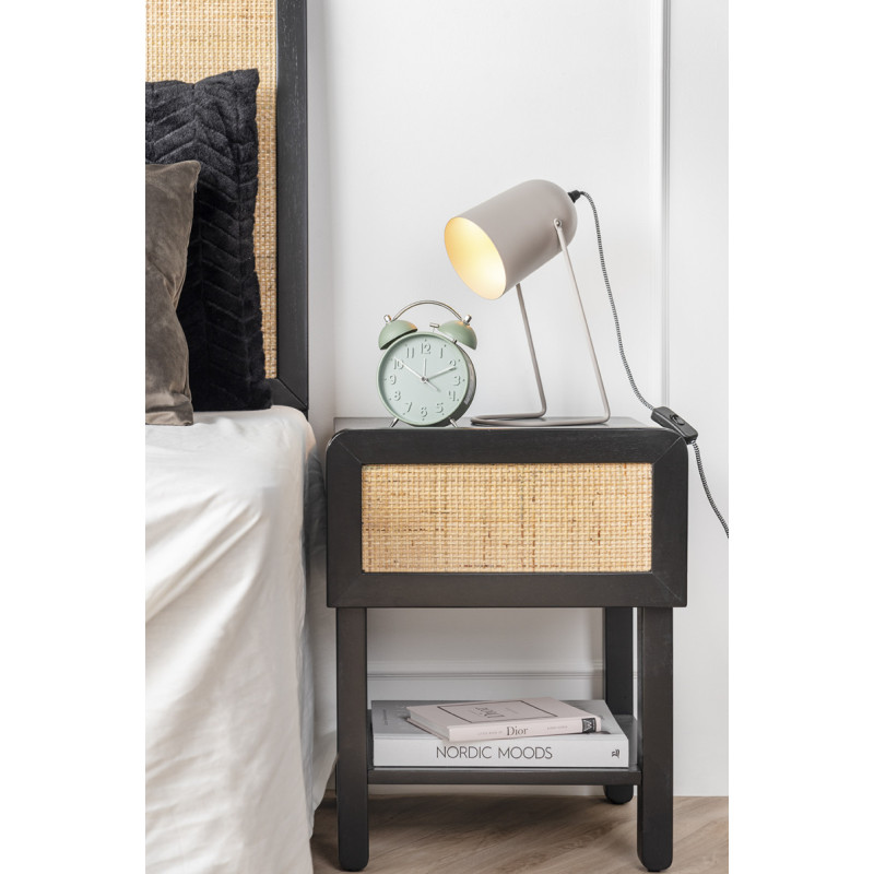 Lampe de bureau taupe métal 30 cm...