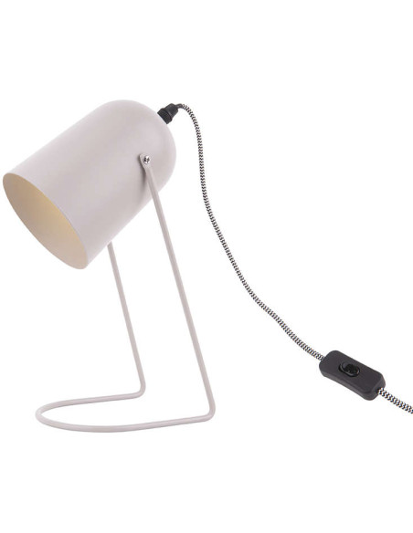 Lampe de bureau taupe métal 30 cm Enchant