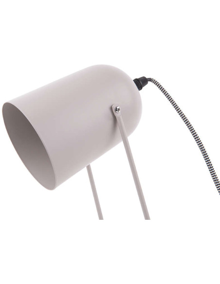 Lampe de bureau taupe métal 30 cm Enchant