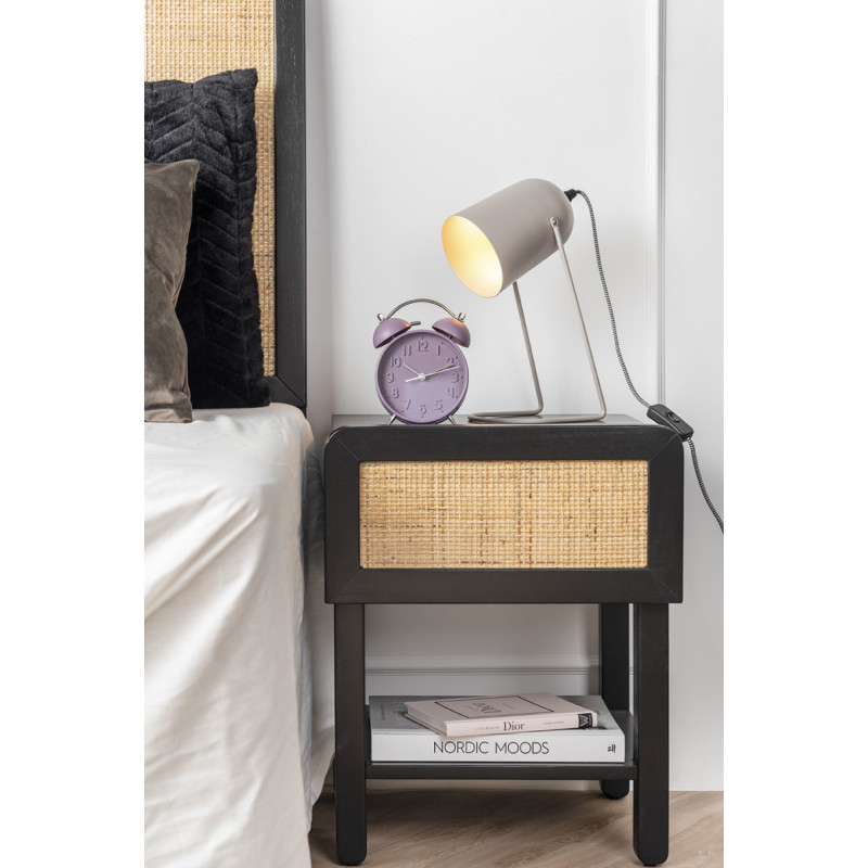Lampe de bureau taupe métal 30 cm...