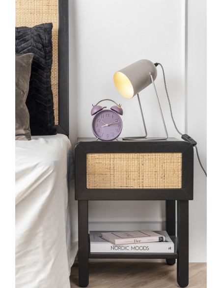 Lampe de bureau taupe métal 30 cm Enchant