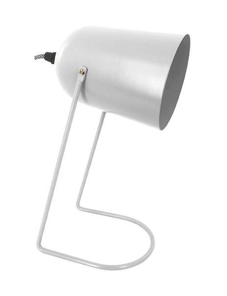 Lampe de bureau blanche métal 30 cm Enchant