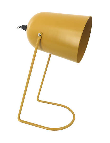 Lampe de bureau jaune métal 30 cm Enchant