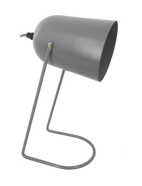 Lampe de bureau grise métal 30 cm Enchant