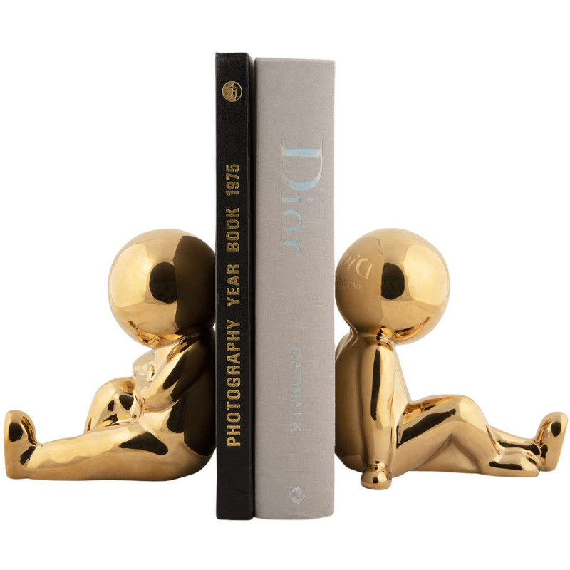 Serre-livres doré céramique 17 cm Joey