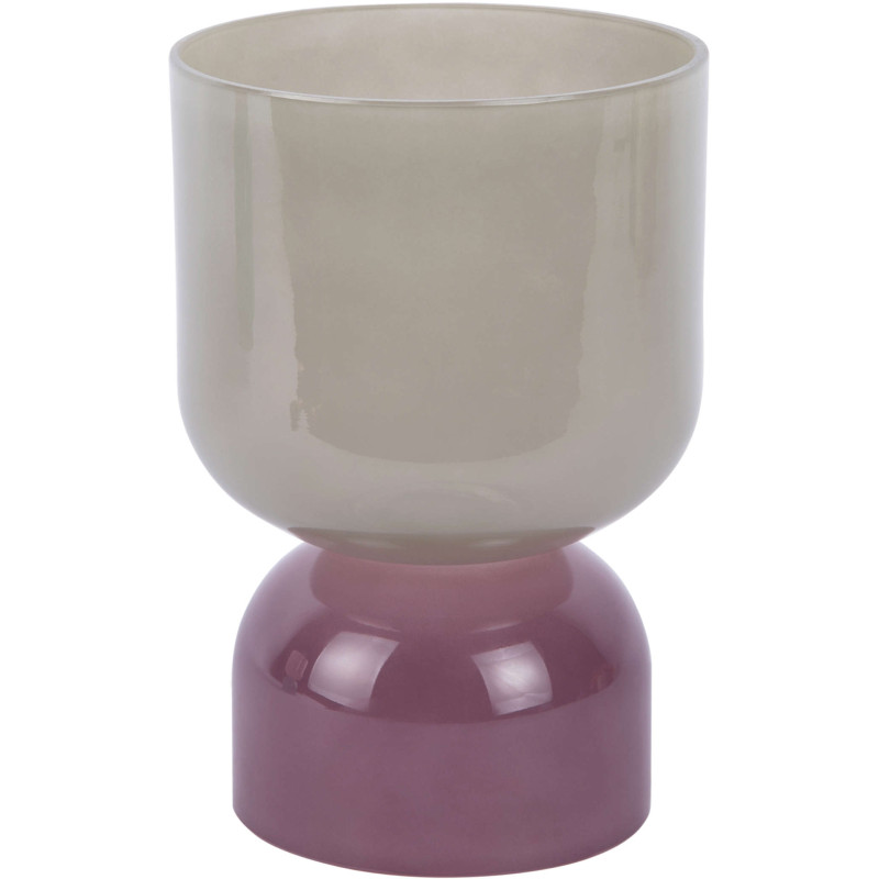 Petit vase en verre gris jade et...