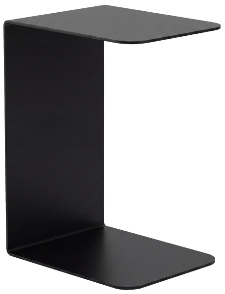Bout de canapé métal noir forme C 60 cm Ivrea