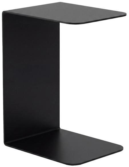 Bout de canapé métal noir forme C 60 cm Ivrea