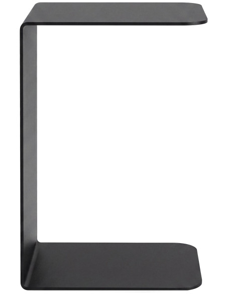 Bout de canapé métal noir forme C 60 cm Ivrea