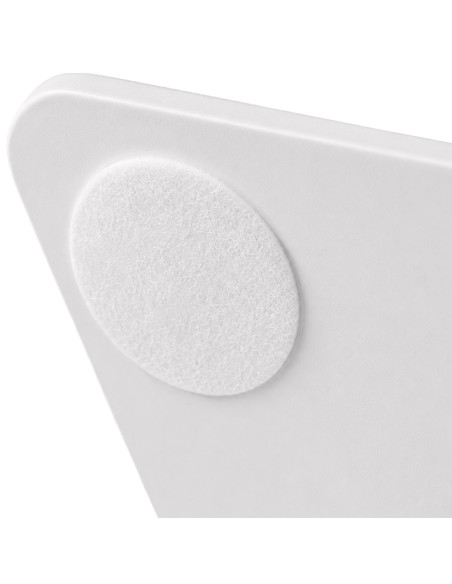 Bout de canapé blanc métal forme C 48 cm Ivrea