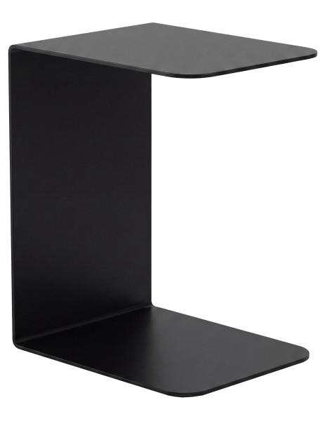 Bout de canapé noir métal forme C 48 cm Ivrea