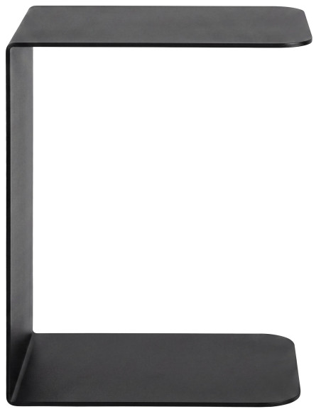 Bout de canapé noir métal forme C 48 cm Ivrea