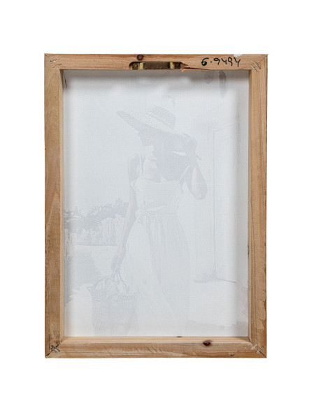 Lot de 2 tableaux muraux femme méditerranéenne 24x34 cm Mojacar
