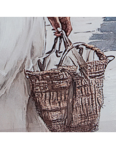 Lot de 2 tableaux muraux femme méditerranéenne 24x34 cm Mojacar