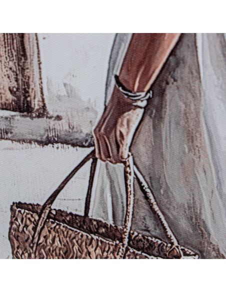 Lot de 2 tableaux muraux femme méditerranéenne 24x34 cm Mojacar