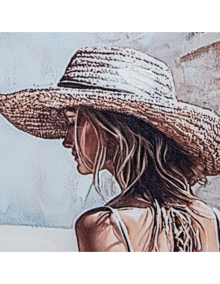Lot de 2 tableaux muraux femme méditerranéenne 24x34 cm Mojacar