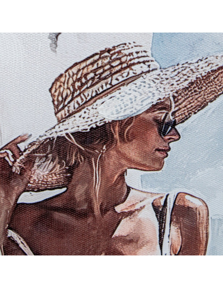 Lot de 2 tableaux muraux femme méditerranéenne 24x34 cm Mojacar