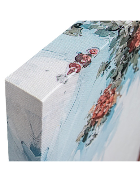 Lot de 2 tableaux femme méditerranéenne bleue 40x50 cm Lefkes