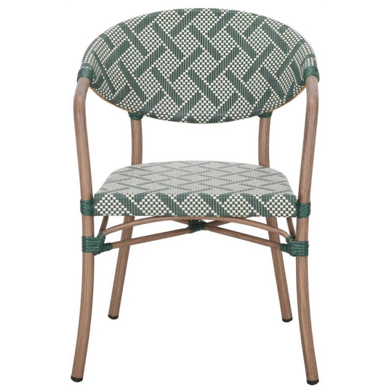 Chaise de terrasse bistrot verte avec...