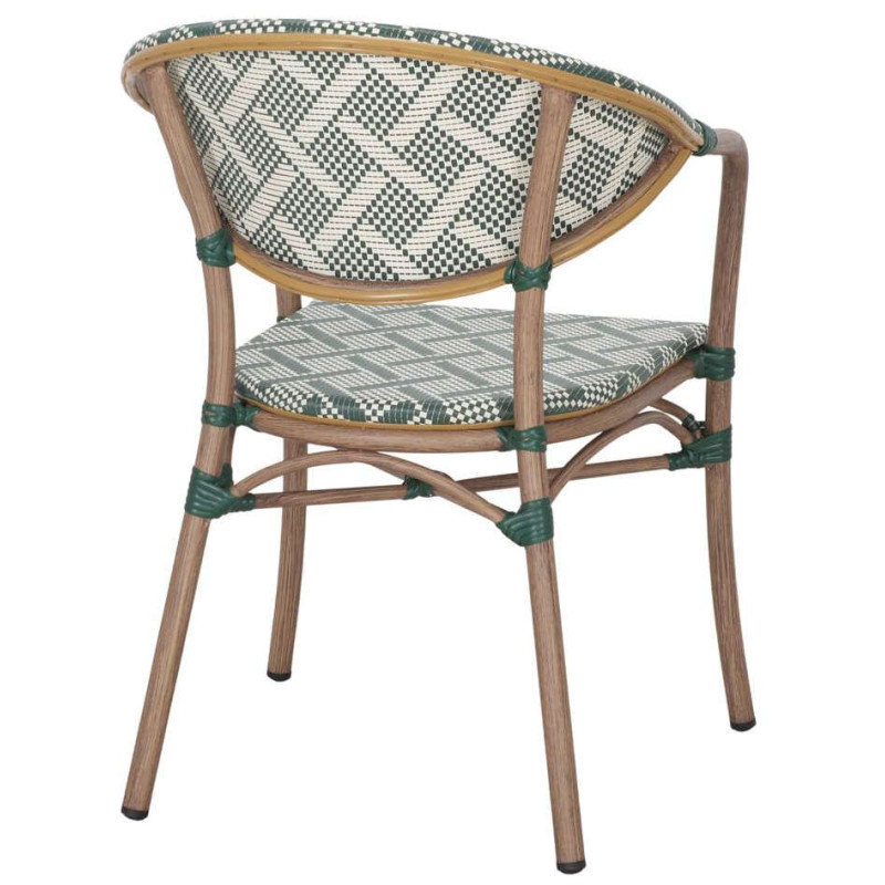 Chaise de terrasse bistrot verte avec...