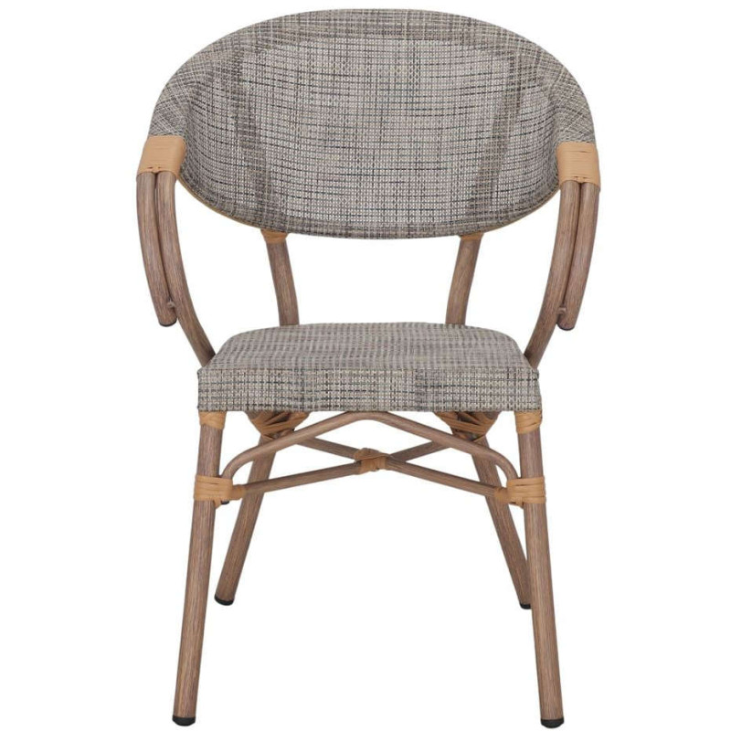 Chaise de terrasse bistrot gris beige...