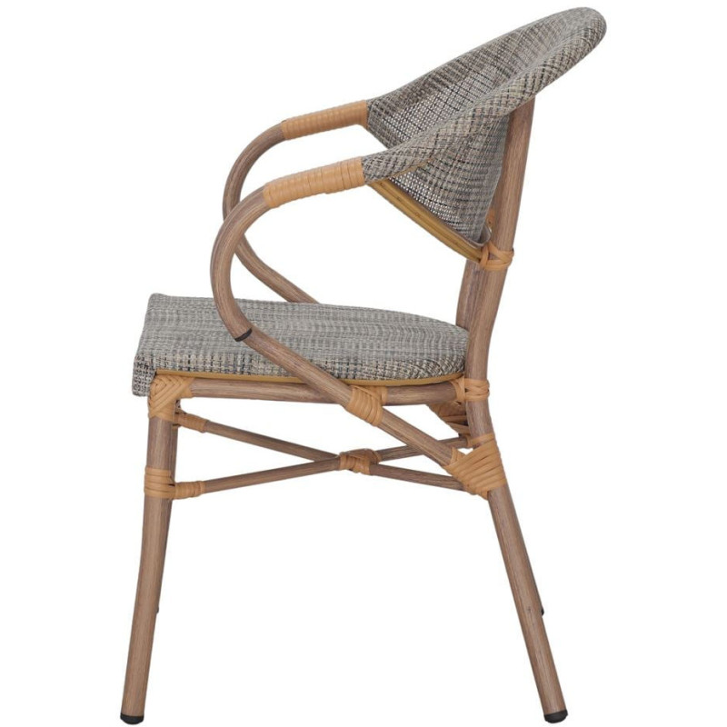Chaise de terrasse bistrot gris beige...