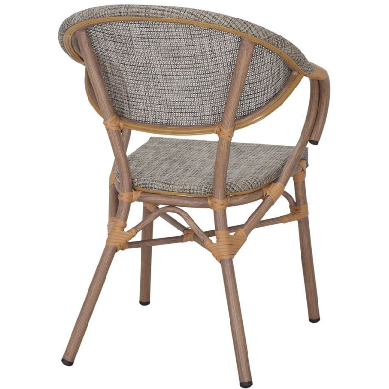 Chaise de terrasse bistrot gris beige...