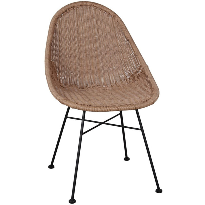 Chaise en rotin synthétique teinte...