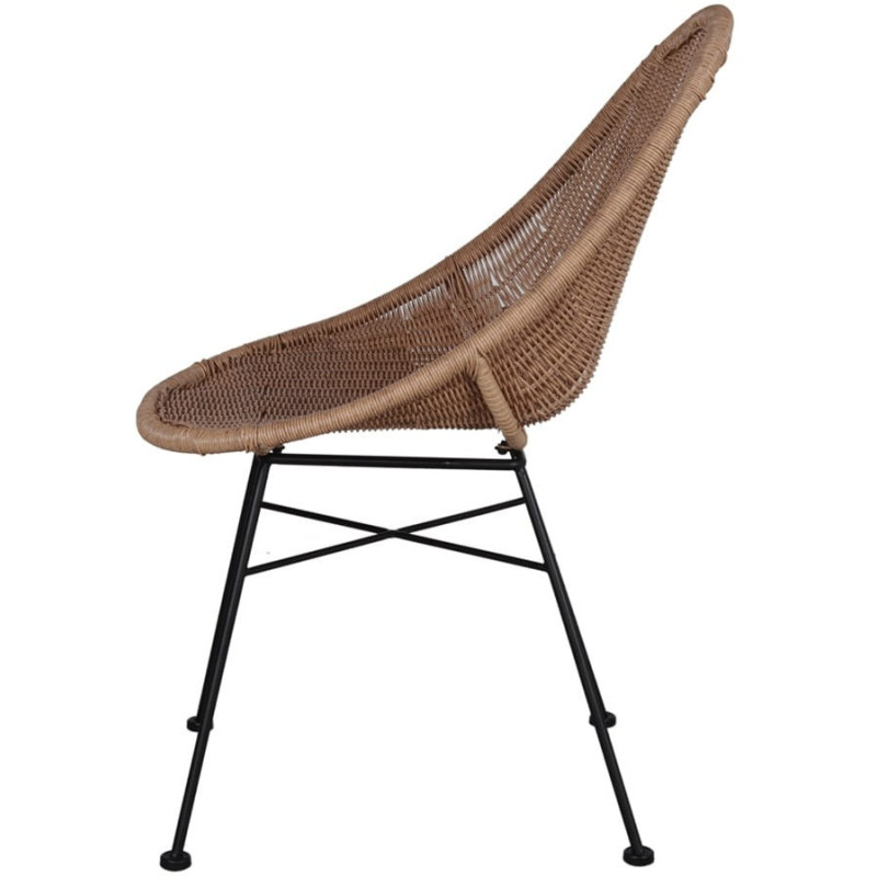 Chaise en rotin synthétique teinte...
