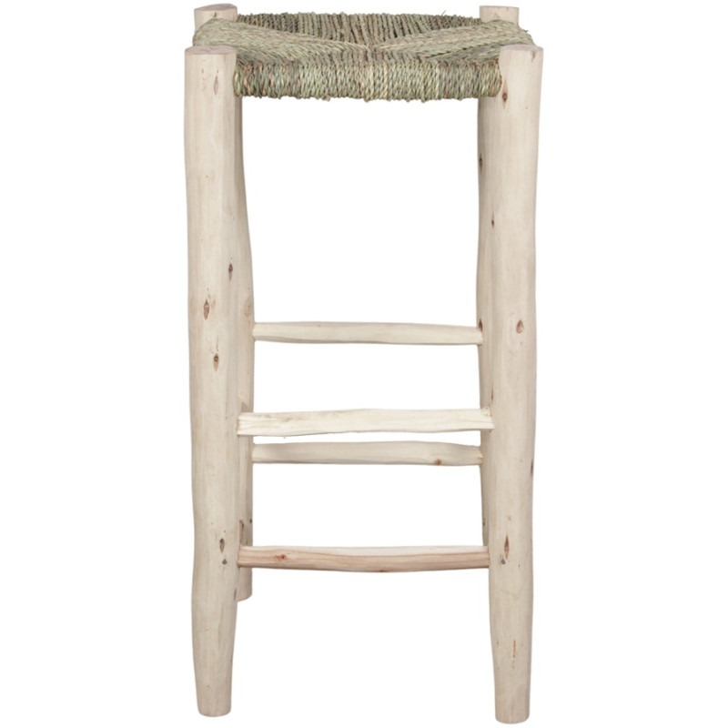 Tabouret haut bois naturel assise...