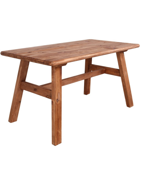 Table à manger bois pin recyclé 140x75x75 cm Lagrasse