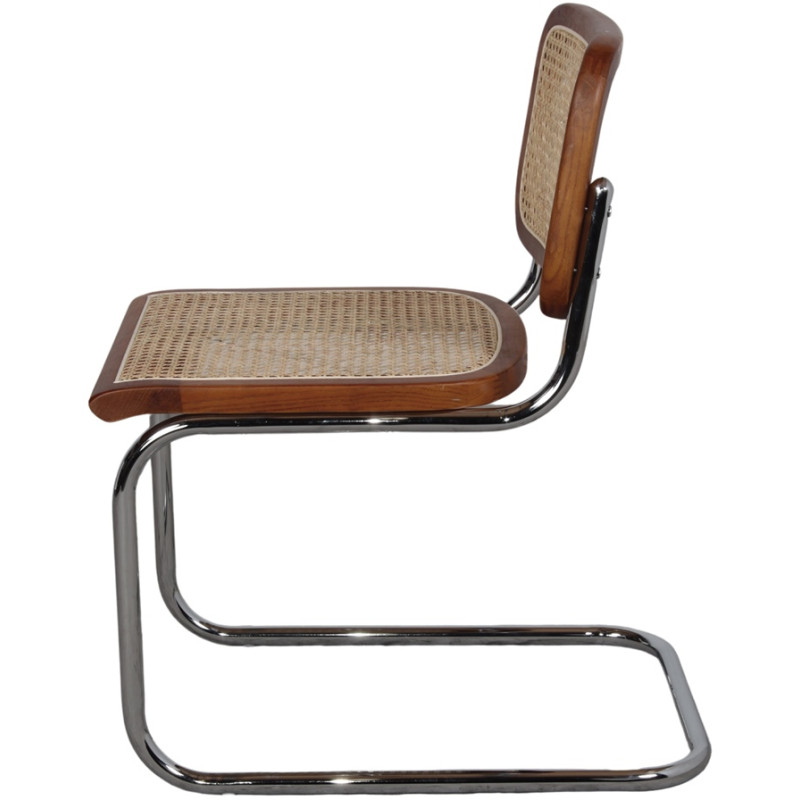 Chaise cannage bois marron métal...